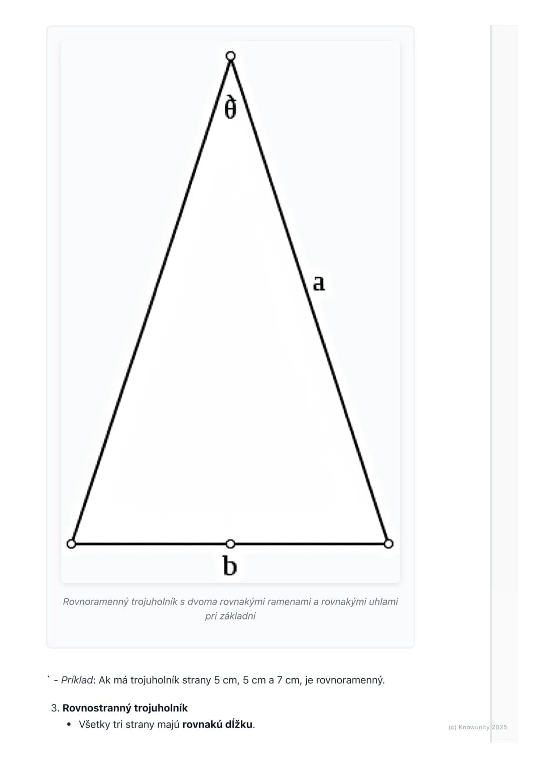 # Trojuholník - základné pojmy

1. Prehľad trojuholníkov

Trojuholník je jeden z najzákladnejších tvarov v geometrii. Stretávame sa s ním
vš