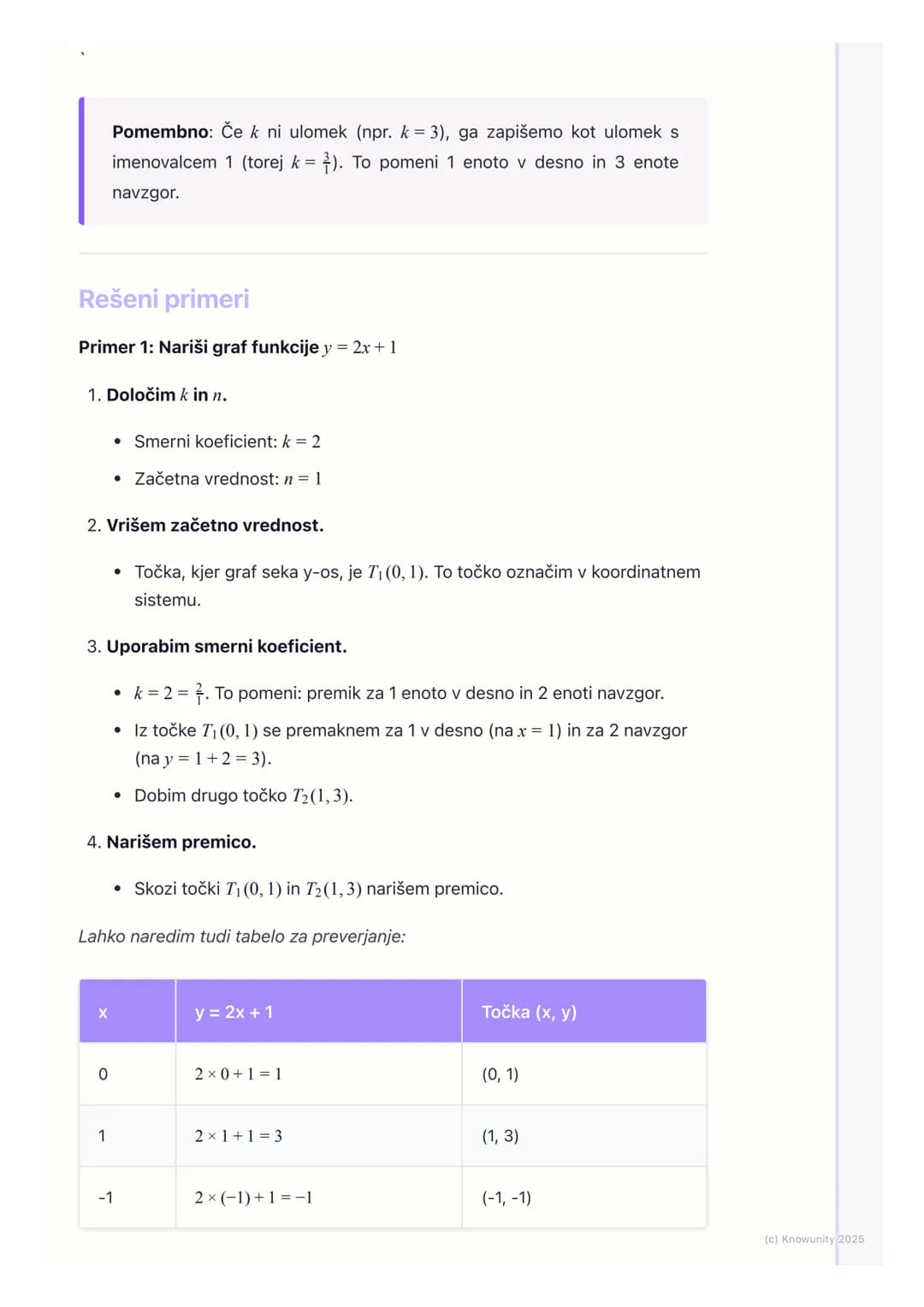 # Linearna funkcija

Kaj je linearna funkcija?

Linearna funkcija je matematična povezava med dvema količinama, ki se
spreminjata enakomerno